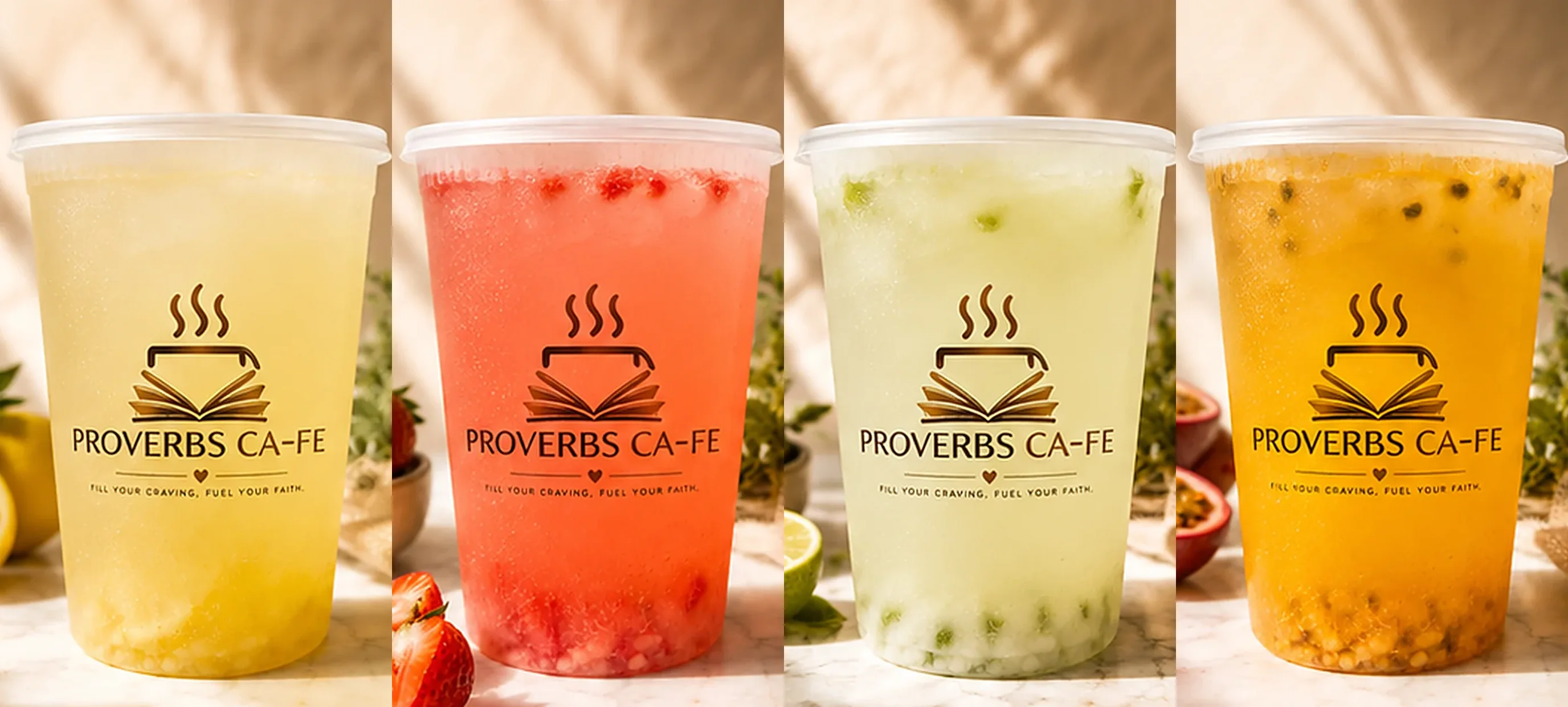 Classic, Strawberry, Brazilian and Passion Fruit lemonade buckets
